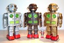 legendarische Gang of Five, serie van zogenaamde Skirted Robots, made in Japan tussen 1957 en 1965