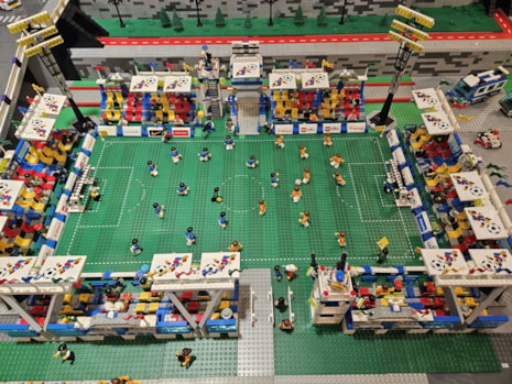 wk voetbal LEGO in Brick City stadion