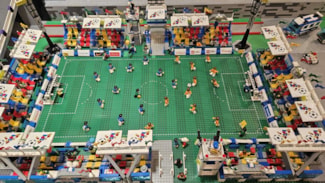 LEGO stadion in station Hoorn